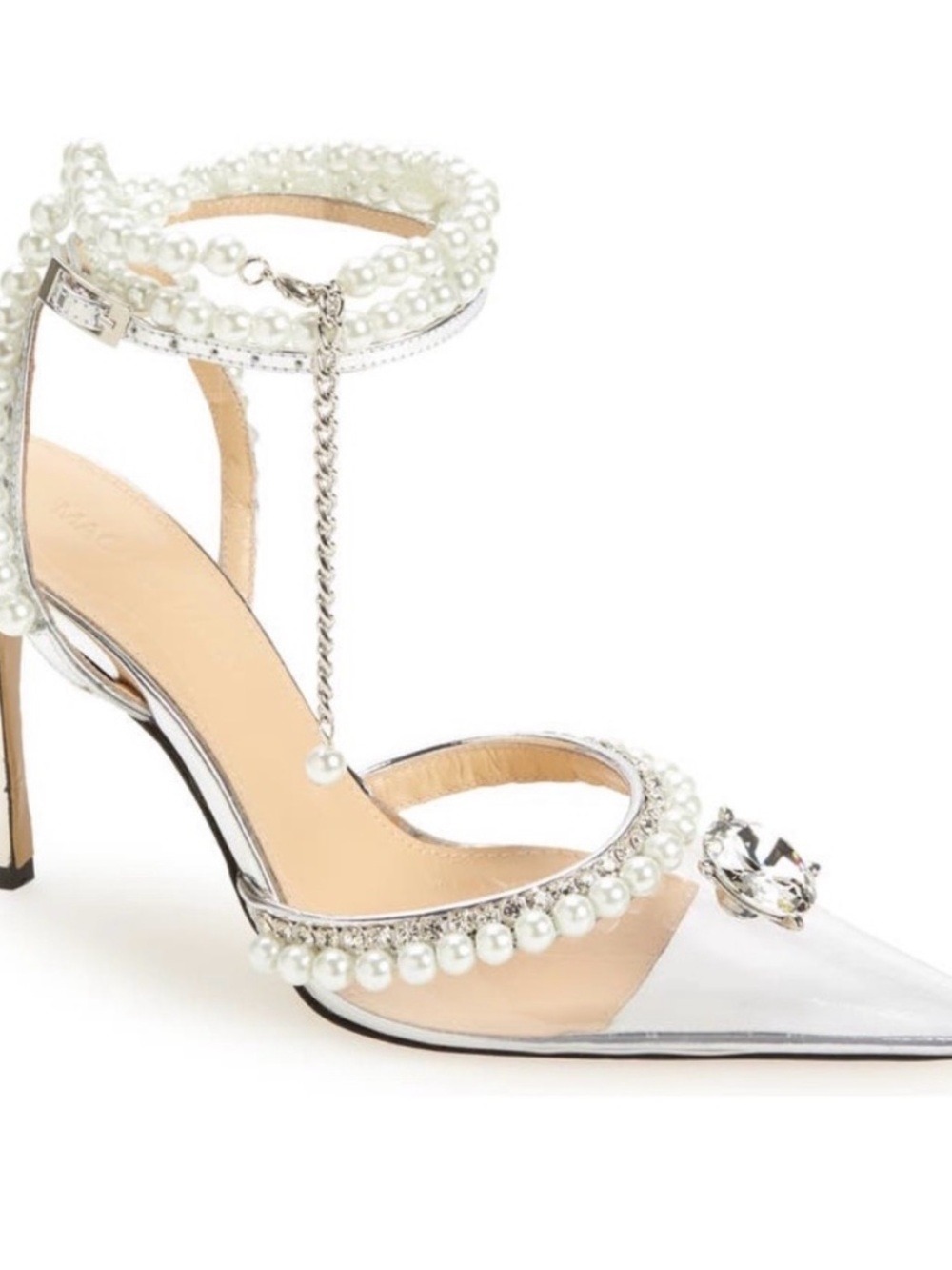 Mach & Mach Diamond Of Elizabeth PVC Embellished High-Heel Pumps Stiletto